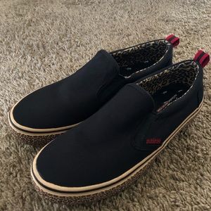 Black slip on shoes